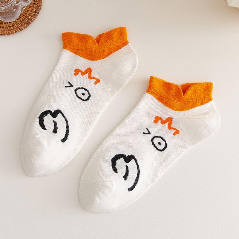 Women's Cartoon Cute Duck Cotton Mid-Calf Sweat-Absorbent Boneless Socks - Fashionable Over-the-Knee Trend.