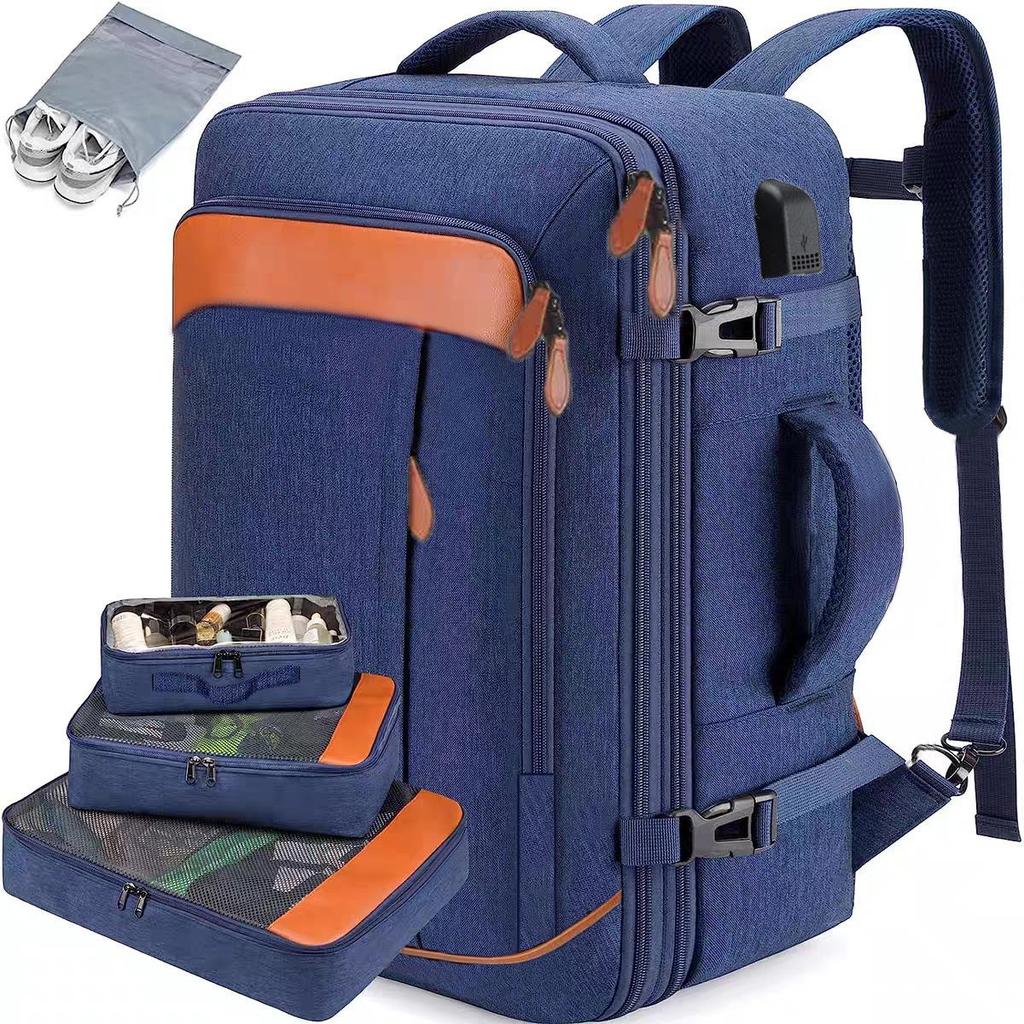 Men's Gray Waterproof Multifunctional Crossbody Backpack with Large Capacity for Business and Travel