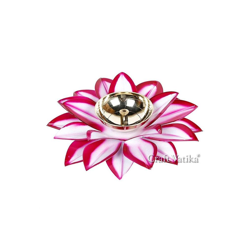 Diya für Puja Diwali Dekorationsartikel Messing Lotus Kamal Diyas Öllampenständer für Pooja-Raum Zuhause Diwali Dekorationsartikel