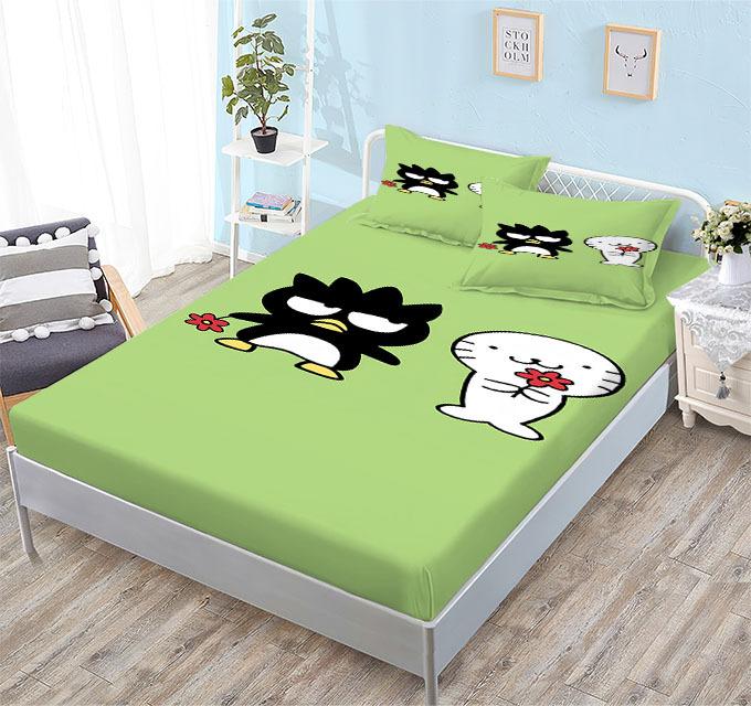 Grinding Mattress All-Inclusive 3D Digital Printing Cartoon Cute Cool Penguin Series Mattress Set