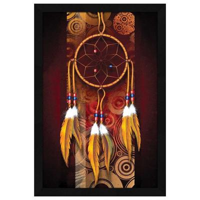 Paper Flower Vase Framed Wall Art Painting, Wall Decor for Living Room, Multicolor, Floral, 12.5 X 18.5 Inches (Dream Catcher)