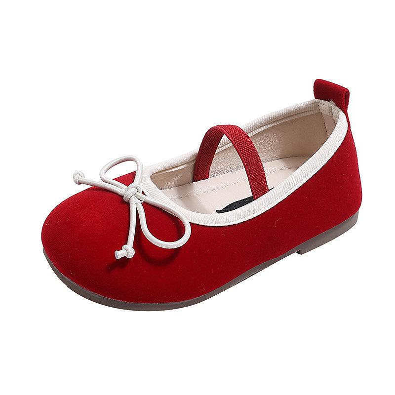 Anti-slip Vintage Shoes - New Style Girls  Shoes with Soft Soles 21 красный