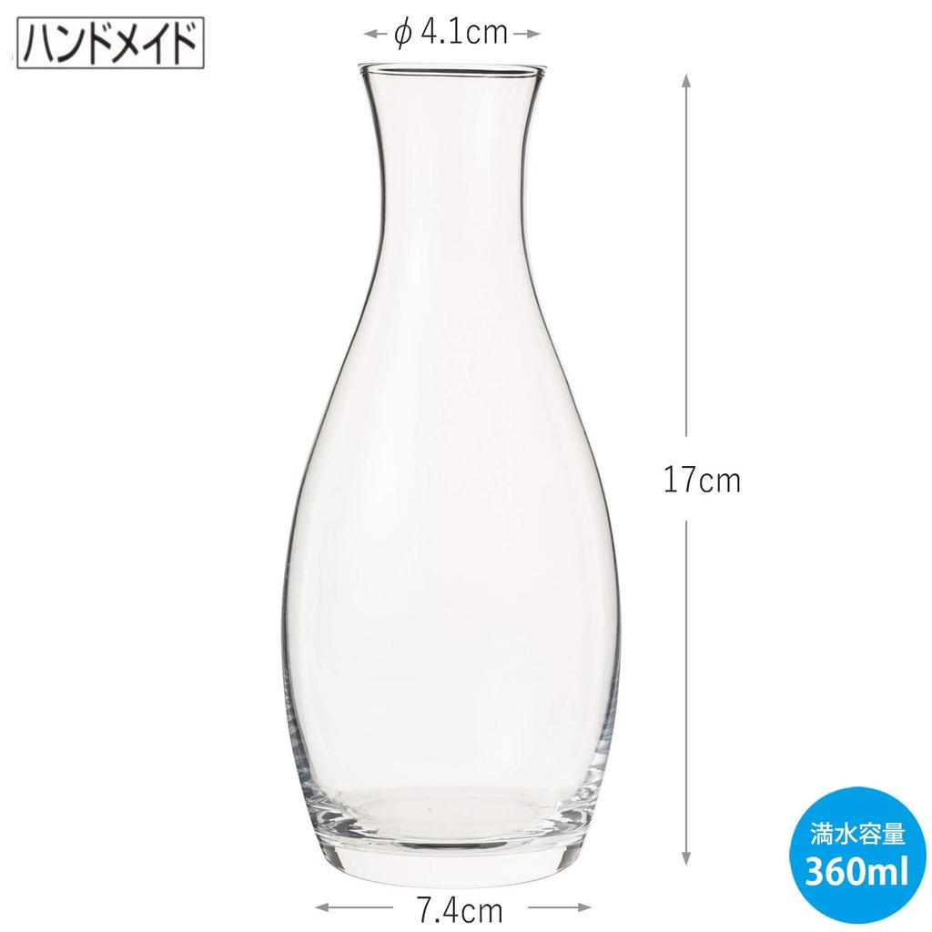 Toyo Sasaki Glass Sake Bottle, 360ml, Made In Japan, 61002