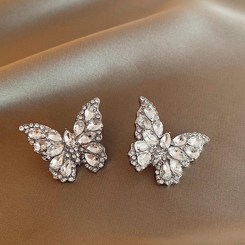 Fan Flower Bamboo Tassel Earrings Trend Ear Hook National Style Temperament High-end Earrings