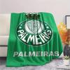 1Pc Palmeiras Print Flannel Blanket High Quality Warm Comfortable Cover for All Seasons Perfect for Gifts Home Decor