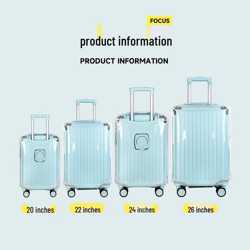 Four Thousand Miles Transparent Luggage Cover