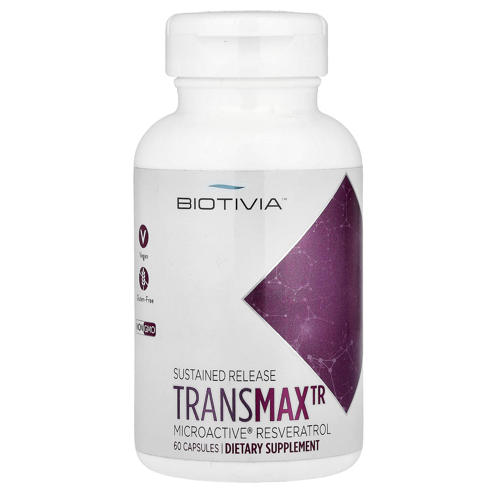 

Transmax Tr, Microactive® Resveratrol, 60 Capsules (500Mg per Capsule)