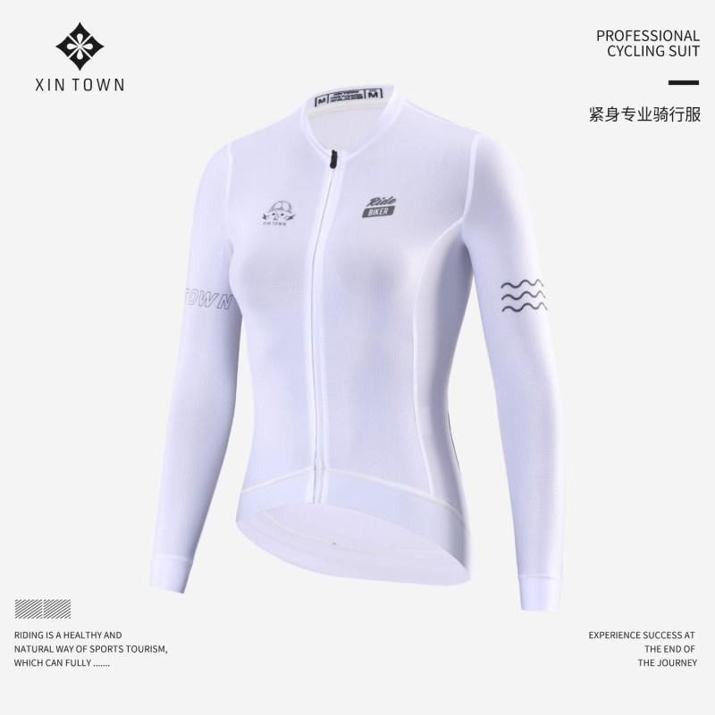 XINTOWN Cycling Jersey Long Sleeve Top Moisture Wicking Road Bike Clothing Men Women