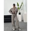 Womens Casual Streetwear Set Long Sleeve Cardigan Top Pants 2 Piece Outfit Winter