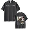 Damiano David Zabawne Małe Strachy Trasa Światowa Graficzny T-shirt Unisex Unisex Wysokiej jakości Odzież T-shirt Bawełna Codzienny Luźny T-shirty