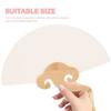 5Pcs Double-side Paper Hand Fans DIY Painting Hand Painting Graffiti Fans Blank Paper Fan  Kids