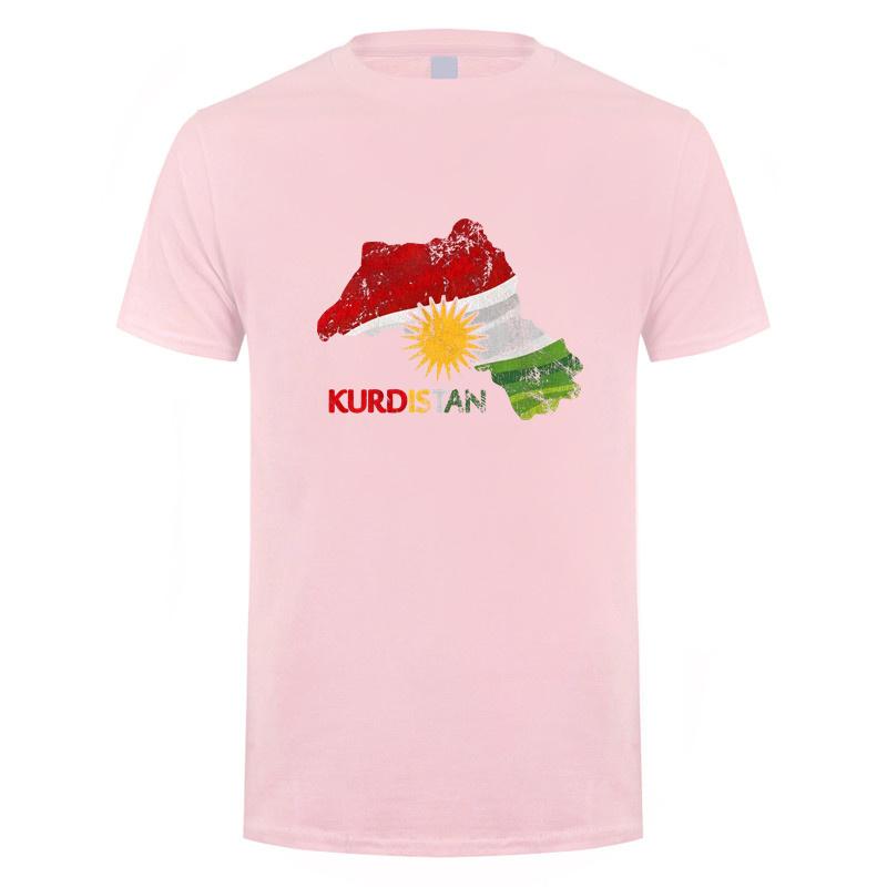 Mapa Kurdistánu Tričko Léto Pánské Grafické Bavlna Kurdistán Streetwear Topy Krátký Rukáv Dárky Tričko DY-167