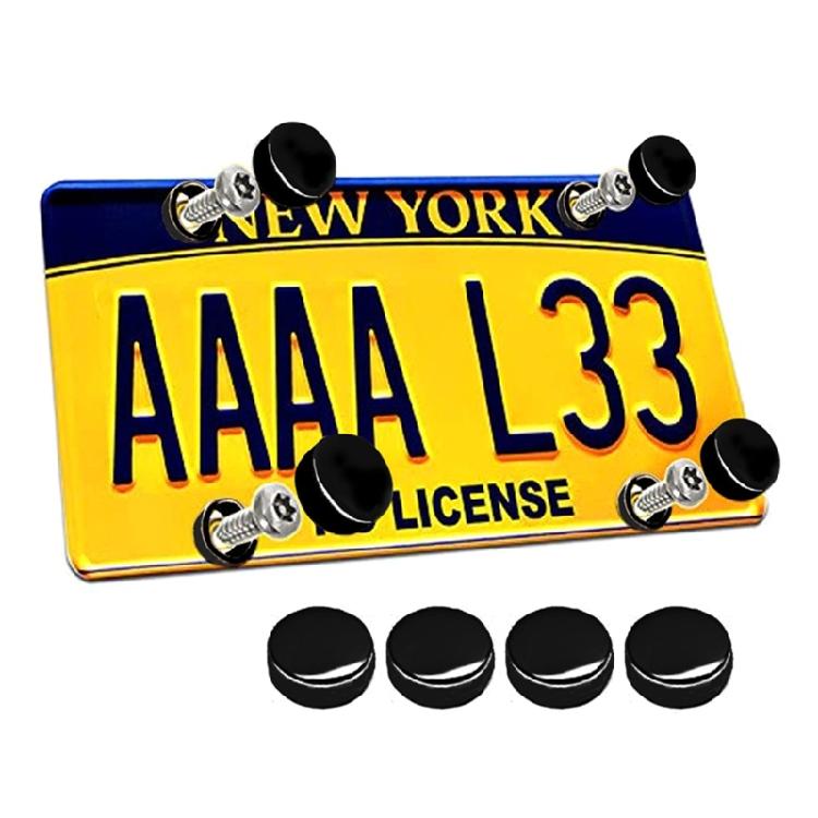 l License Plate Screws Set License Plate Mounting Hardware Universals Nut Caps