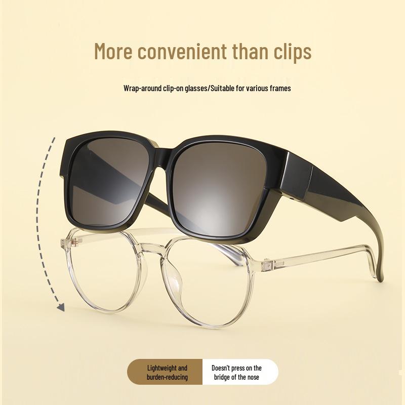Polarized Flip-up Clip-on Sunglasses for Myopia, Night Vision & Driving - Unisex