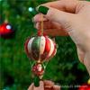 Christmas Hot Air Balloon Santa Claus 2D Acrylic Flat Ornaments New Bells Small Gifts Christmas Tree Pendant
