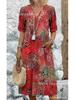 Women's V-neck Casual Summer Pocket Dress - New Print