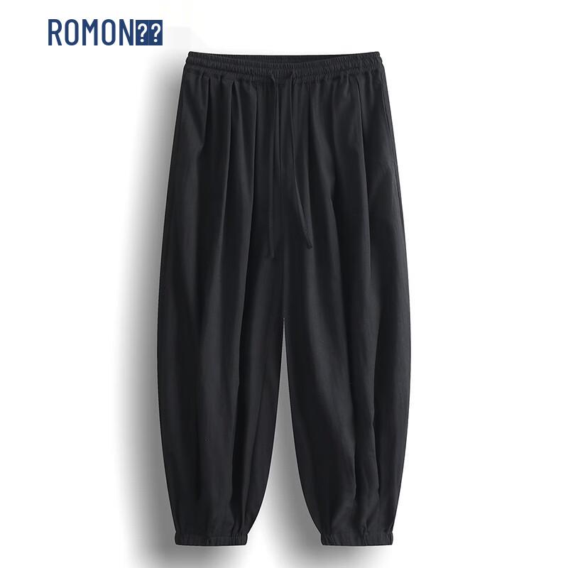 Romon Chinese Style Linen Blend Tai Chi Pants M