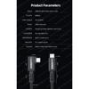 Elbow Type-C to USB5.0 PD240W 80Gbps Thunderbolt 5 Type-C Cable 16K 8K 48V/5A for iPhone 16 Pro Tablet Switch Laptop MacBook Pro