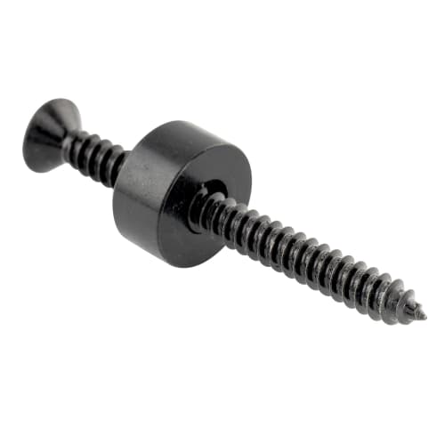 Musiclily Pro 12mm Steel Neck Joint Bushings and Screws for Electric Guitars and Basses, Black (Set of 4)