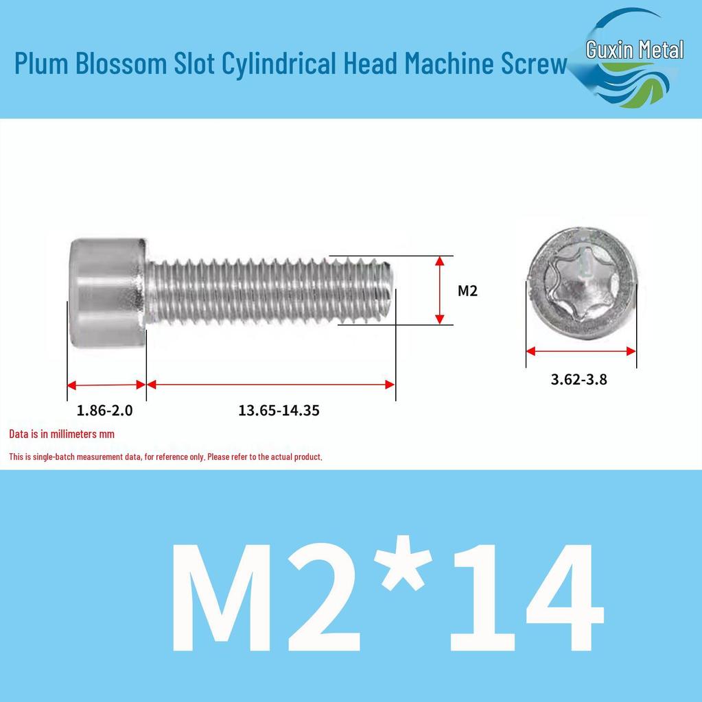 304 Stainless Steel Torx Head Machine Screws M1.6-M3