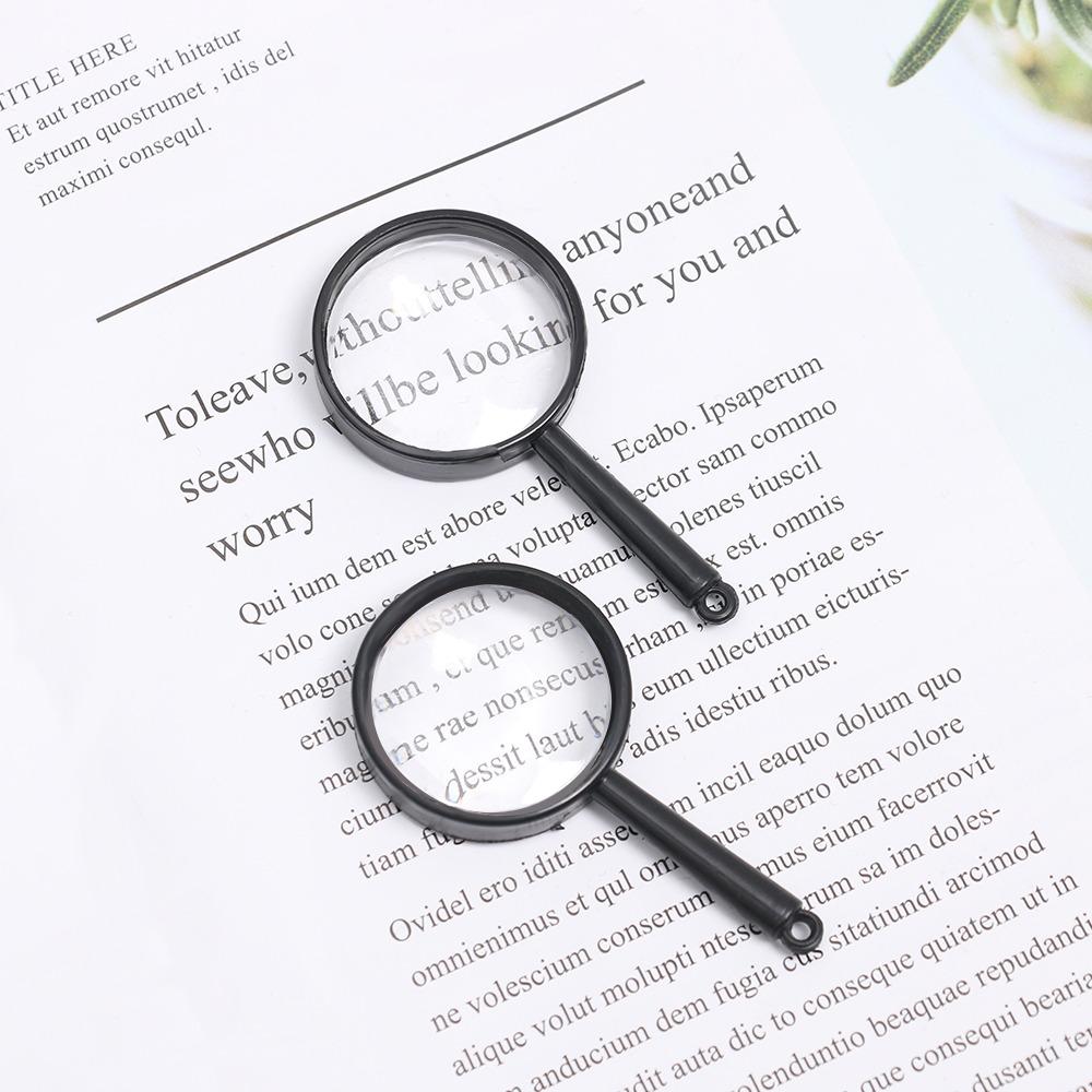 1/5/10PCS 25mm Hand Held Magnifier 5X Magnifying Reading Glass Lens Jewelry Loupe Mini Pocket Educational Tool