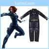 Klassisches Black Widow Cosplay-Kostüm für Kinder Hochwertiger Jumpsuit