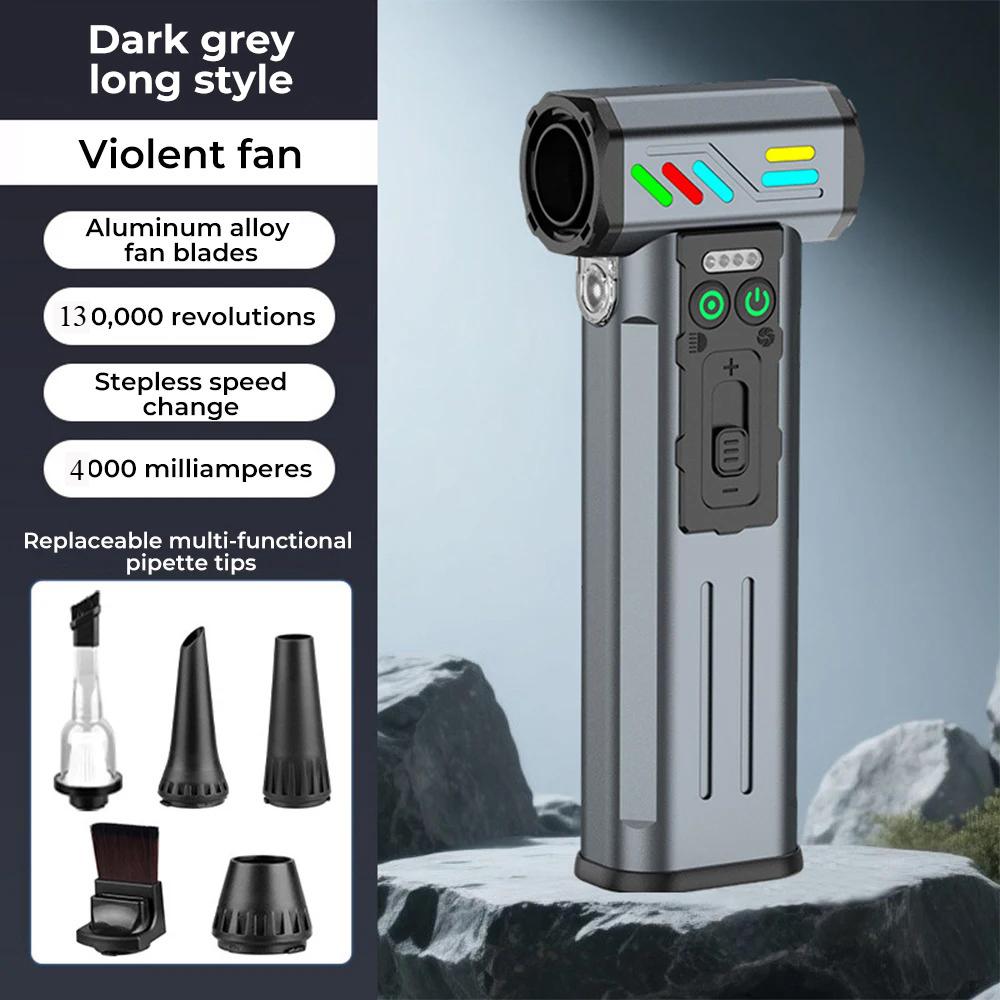 130000RPM Turbo Jet Blower Brushless Motor Violent Fan Portable Cleaning Tool USB Rechargeable Handheld Blower PC Tool