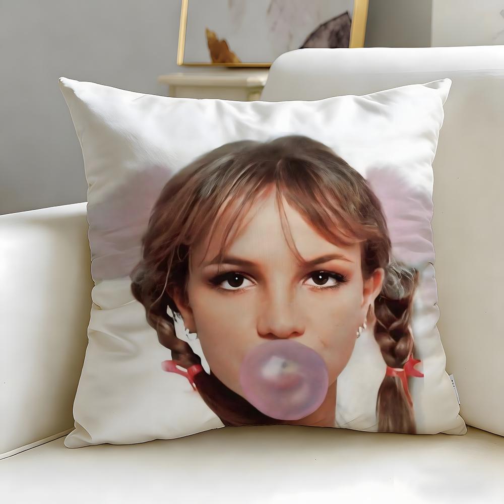 Classic Singer Britney Spears Cushion Cover Soft & Easy-Wash Pillow Case – Versatile for Couch, Bed, Travel and Office
