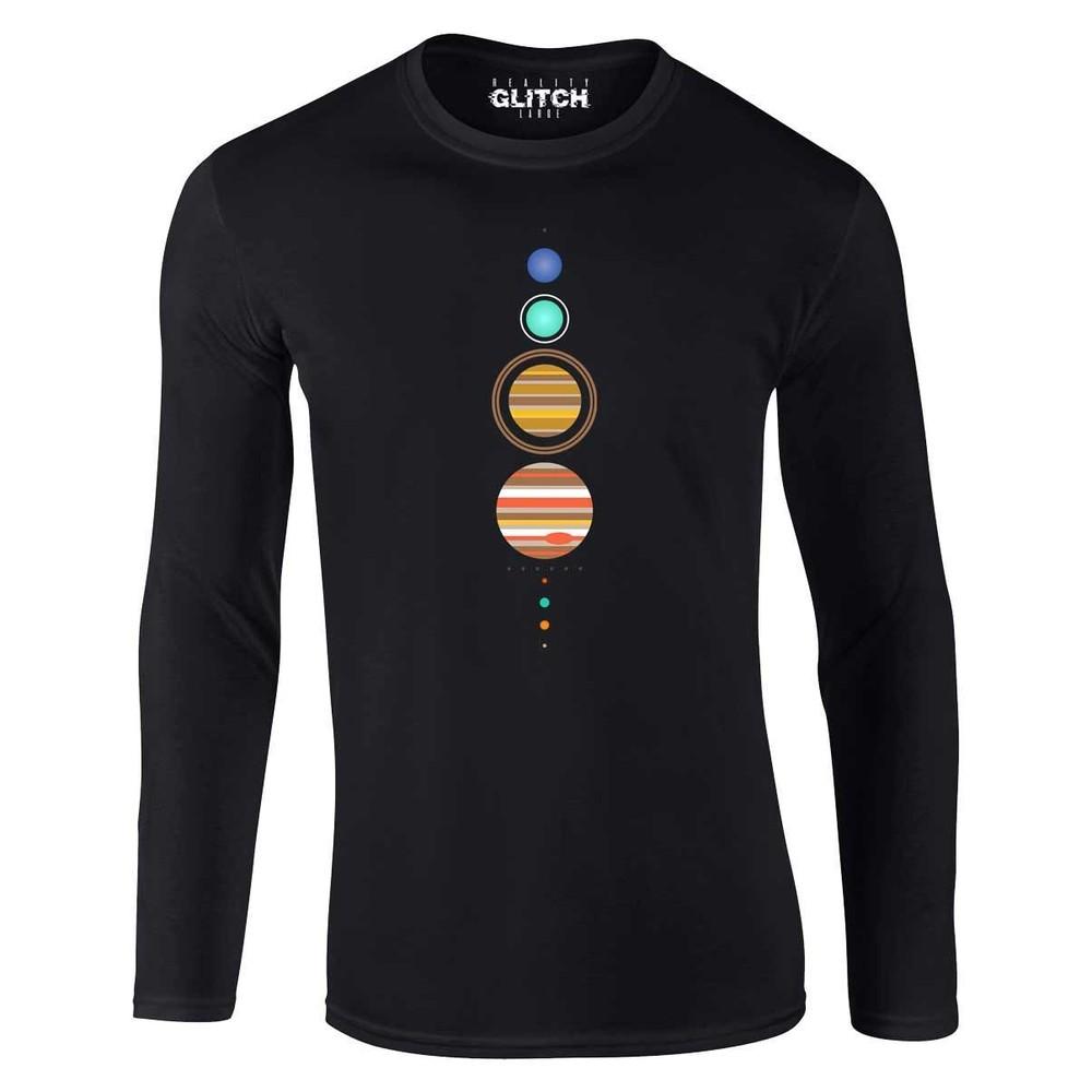 

Simple Solar System Long Sleeve Men s T-Shirt Planets Stars Space Astronomy M