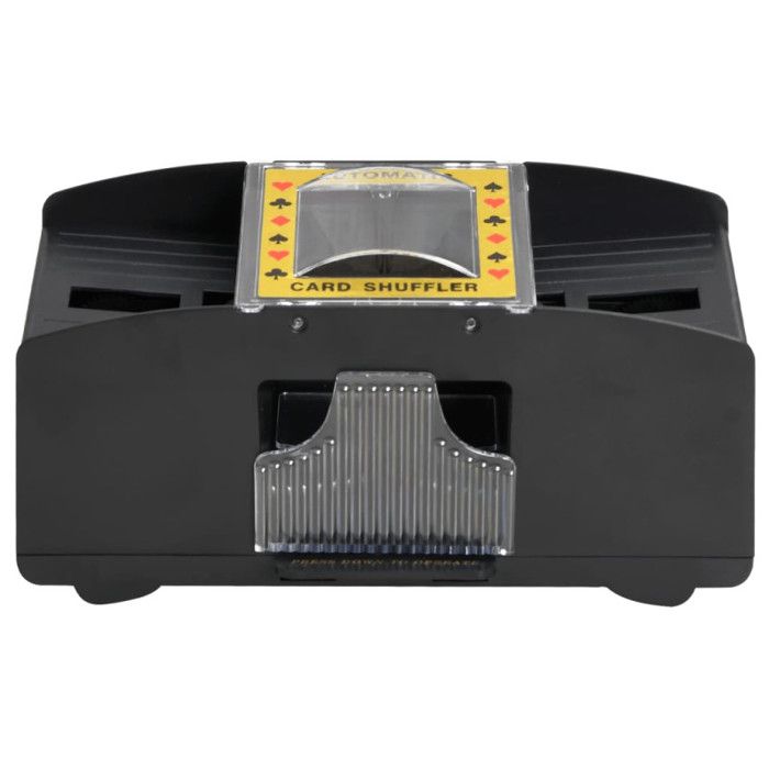 Mélangeur de cartes - Noir - Automatique - Sans fil - 2 jeux - Léger et pratique