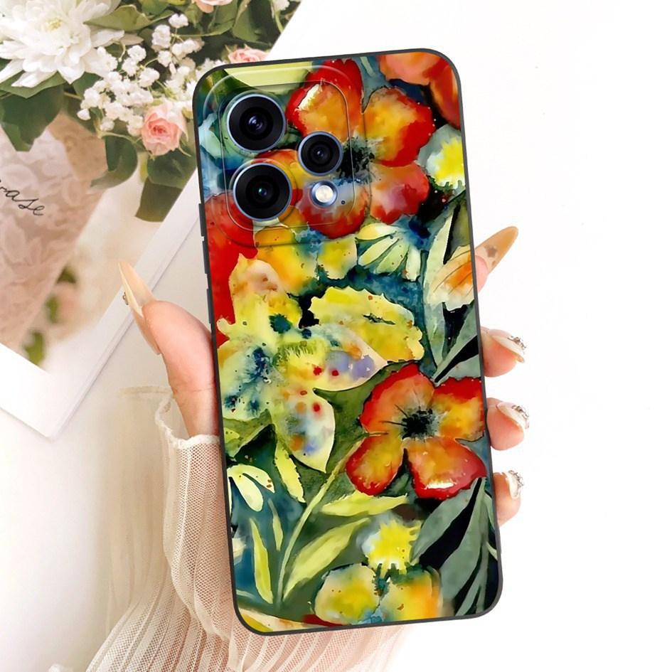 For OPPO Reno 15 5G Case Reno 15 Pro Cover CPH2813 CPH2825 New Stylish Flower Soft Silicone Phone Case For OPPO Reno15 15c Shell