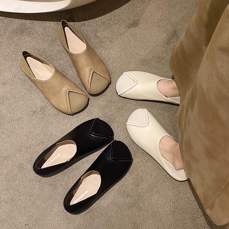 2025 Women Shoes Autumn Soft Female Footwear Square Toe Fall Summer Dress New Square Toe Shoes Woman Flats Shoes