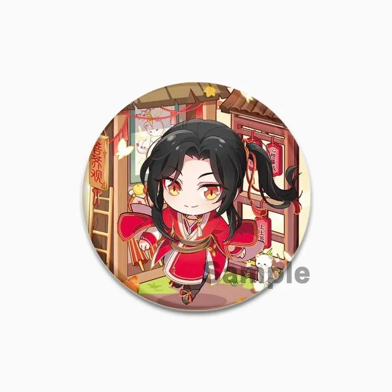 32/44/58mm Heaven Official's Blessing Anstecker Huacheng Xie Lian Anime Broschen Handgemachte Niedliche Emaille-Pins für Kragen Kleidung Schmuck 44/58mm