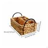 Rectangular Woven Tabletop Organizer | Textured Braided Construction, Divided Compartment