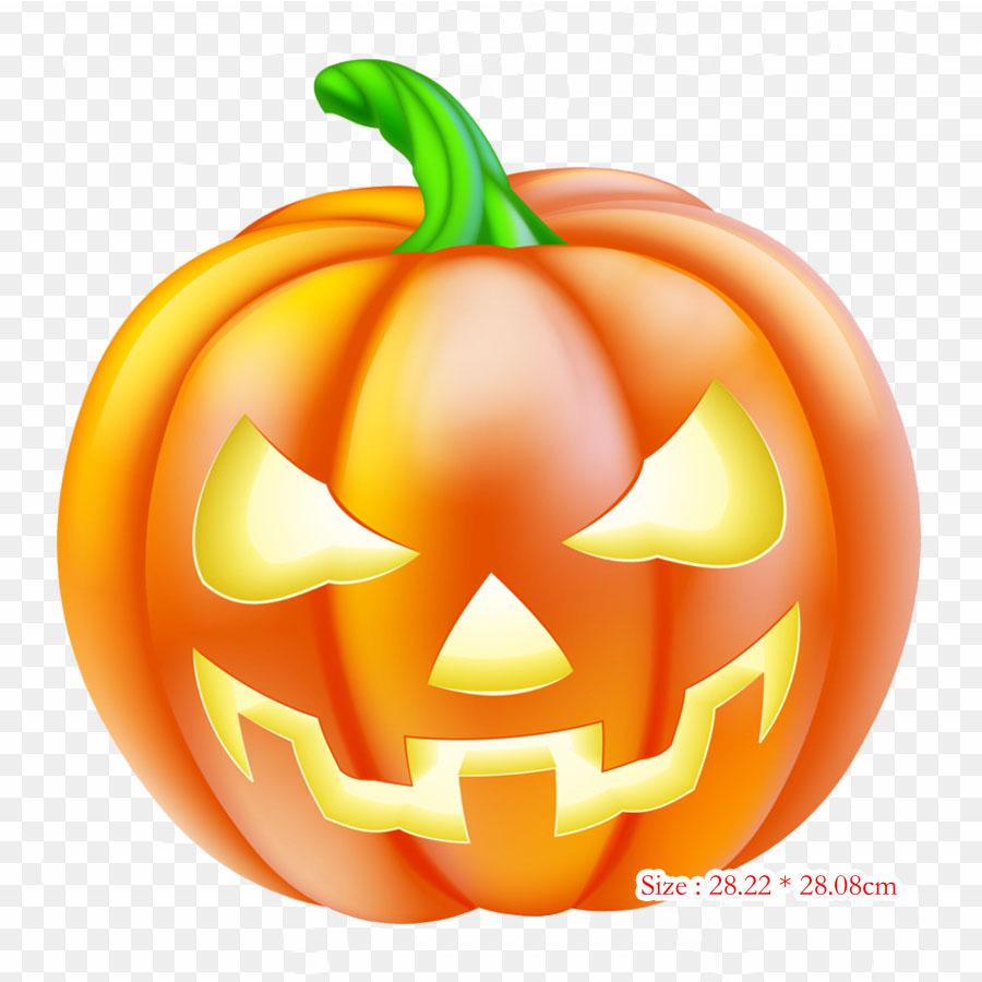 Calabaza Halloween Halloween Jack O' Lantern Iron On Heat Transfer Printing Vinyl Patches Sticker for Clothes DIY Appliques Washable Patches
