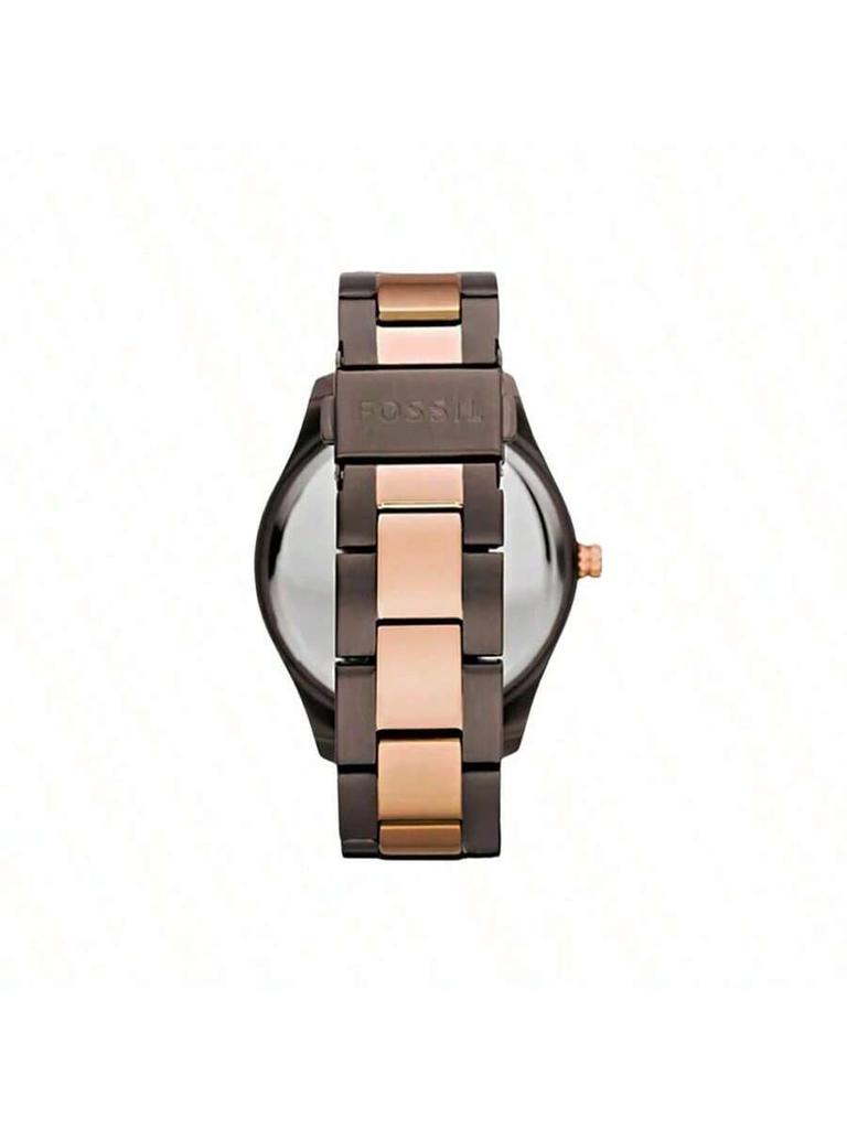 Fossil Women's Quartz Stainless Steel 3-Hand Watch with Stainless Steel Dial and Crystal Bezel, ES4079