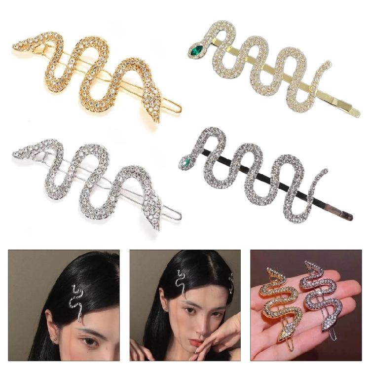Snake Hair Accessories Hair Clip With Rhinestones And Metal Designs Prom Hair Decoration Hair Barrettes for Women Girls