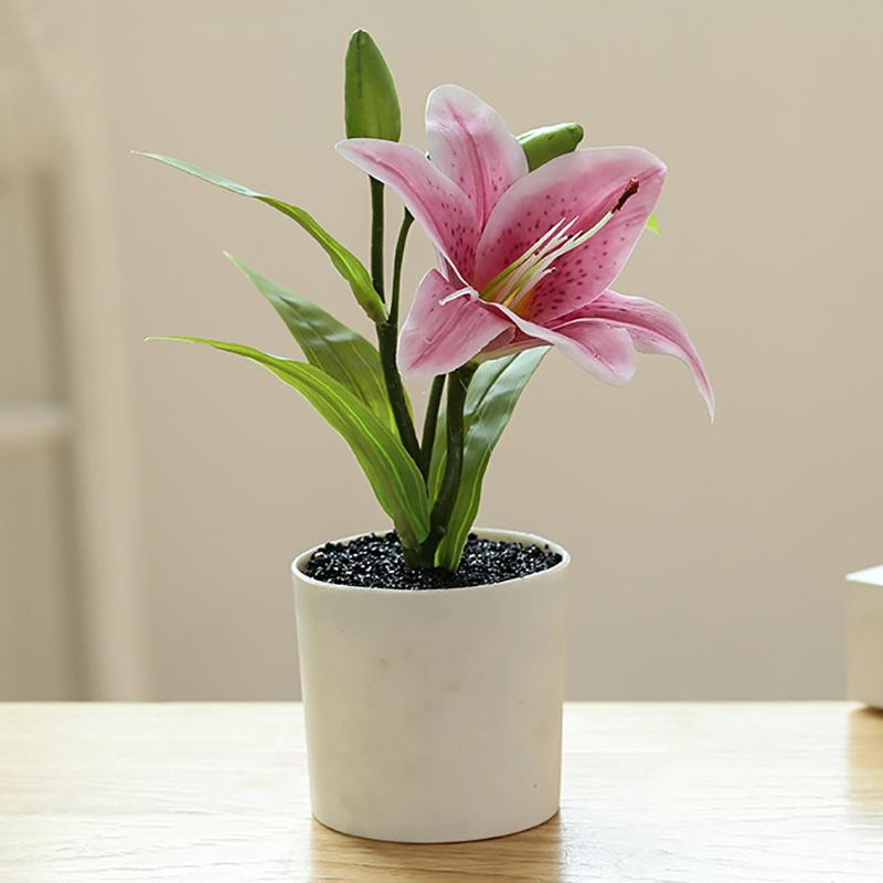Fake Flower 3D Printing Film Small Lily Bonsai Creative Artificial Flower Interior Decoration Decoration Factory Simulation Pot