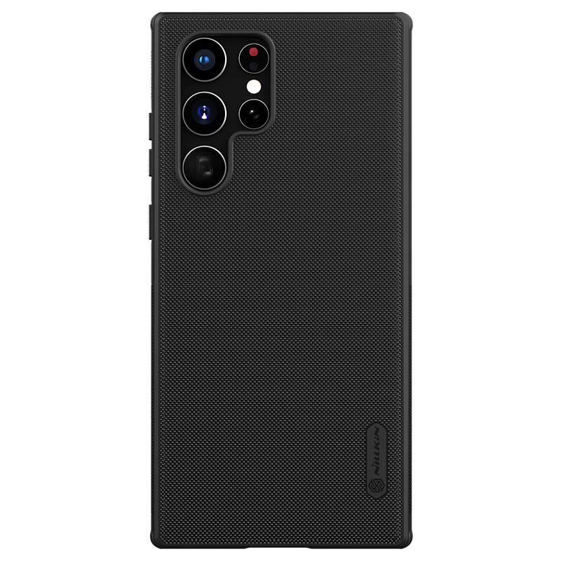 NILLKIN Samsung S22 Ultra Phone Case, Matte Pro Full Coverage Airbag Shockproof Dirt-Resistant Protective Cover with Hard Shell And Soft Edges, Black
