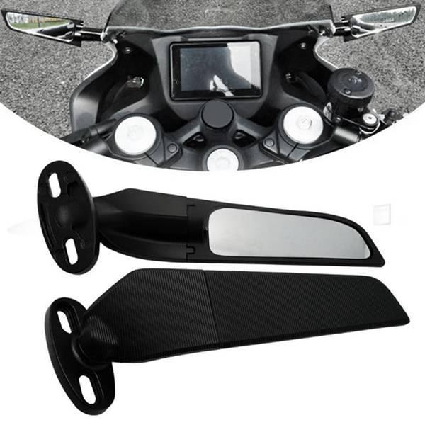 1 Pair Folding Rearview Mirrors for Kawasaki, Suzuki, Honda Motorcycles & Sports Cars