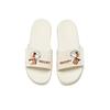 Anta Snoopy X  Lifestyle Series Breathable Slide Sandals Men Footwear White Yellow 912126993-4