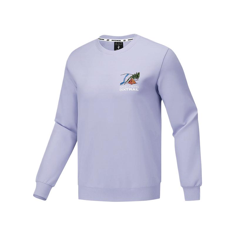Skechers Go-Trail Fashionable Versatile Skin-Friendly Round Neck Sweatshirt Unisex sweatshirt P325U018-00FW XS