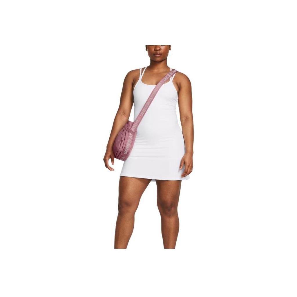 Under Armour UA Meridian Solid Color Midi Slim Fit Sleeveless Dress Women Dresses White 1383666-100