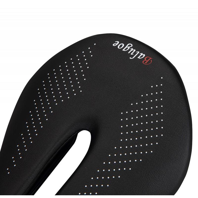BALUGOE Bike Saddle Mountain Cycling Comfort Seat Pad With Nylon Fiber Leather Cover