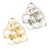 40Pcs Round Beading Hoop Earring Hook Connectors DIY Findings Silver+Golden