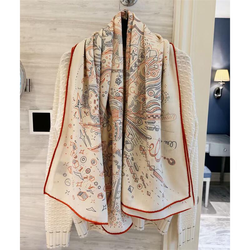 NINA SOLOR Wool Blend Square Scarf & Shawl