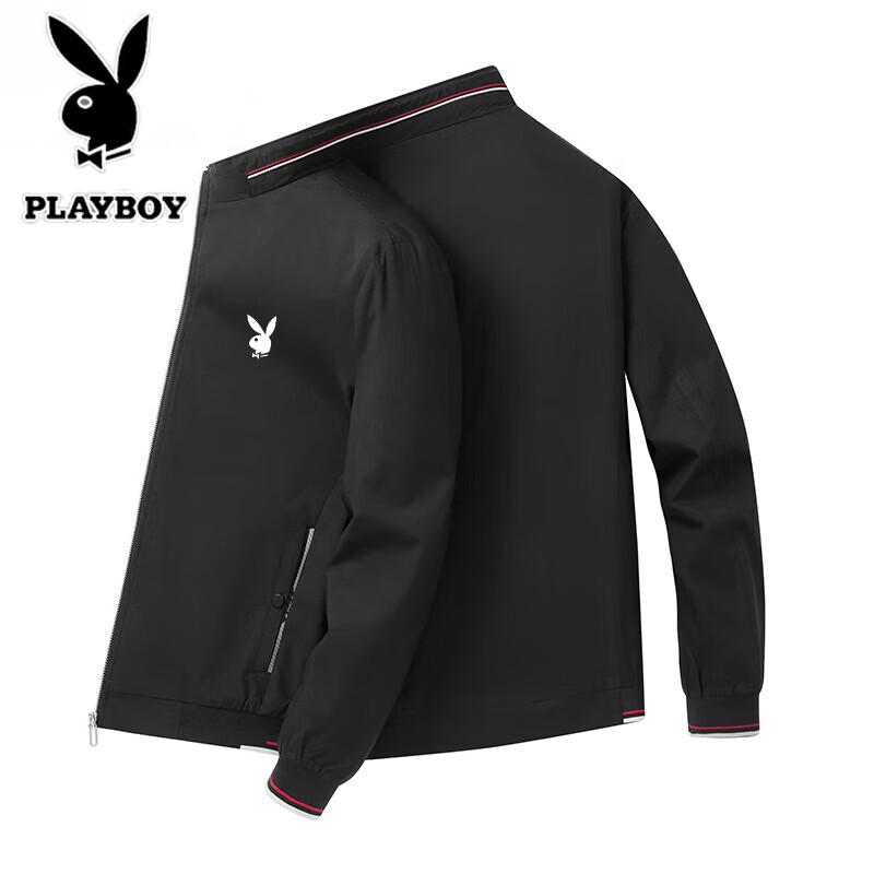 Playboy Men's Stand-Collar Casual Jacket
