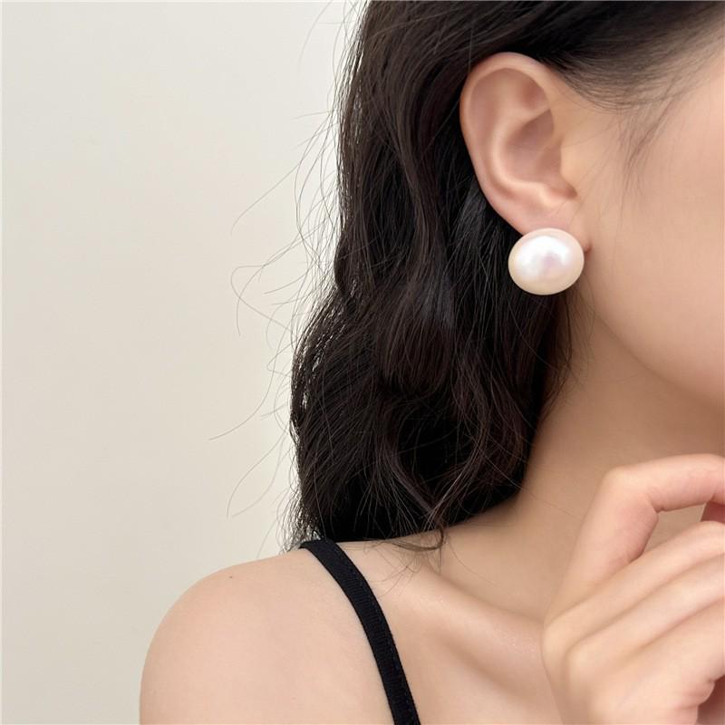 925 Silver Retro Pearl Earrings - Classic Japanese & Korean Style