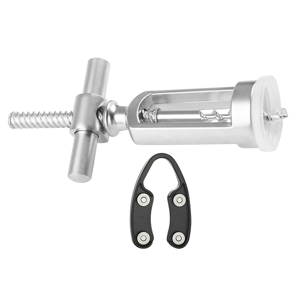 Spiral Cross Corkscrew Zinc Alloy Silver Cork Remover Manual for Restaurant Style C