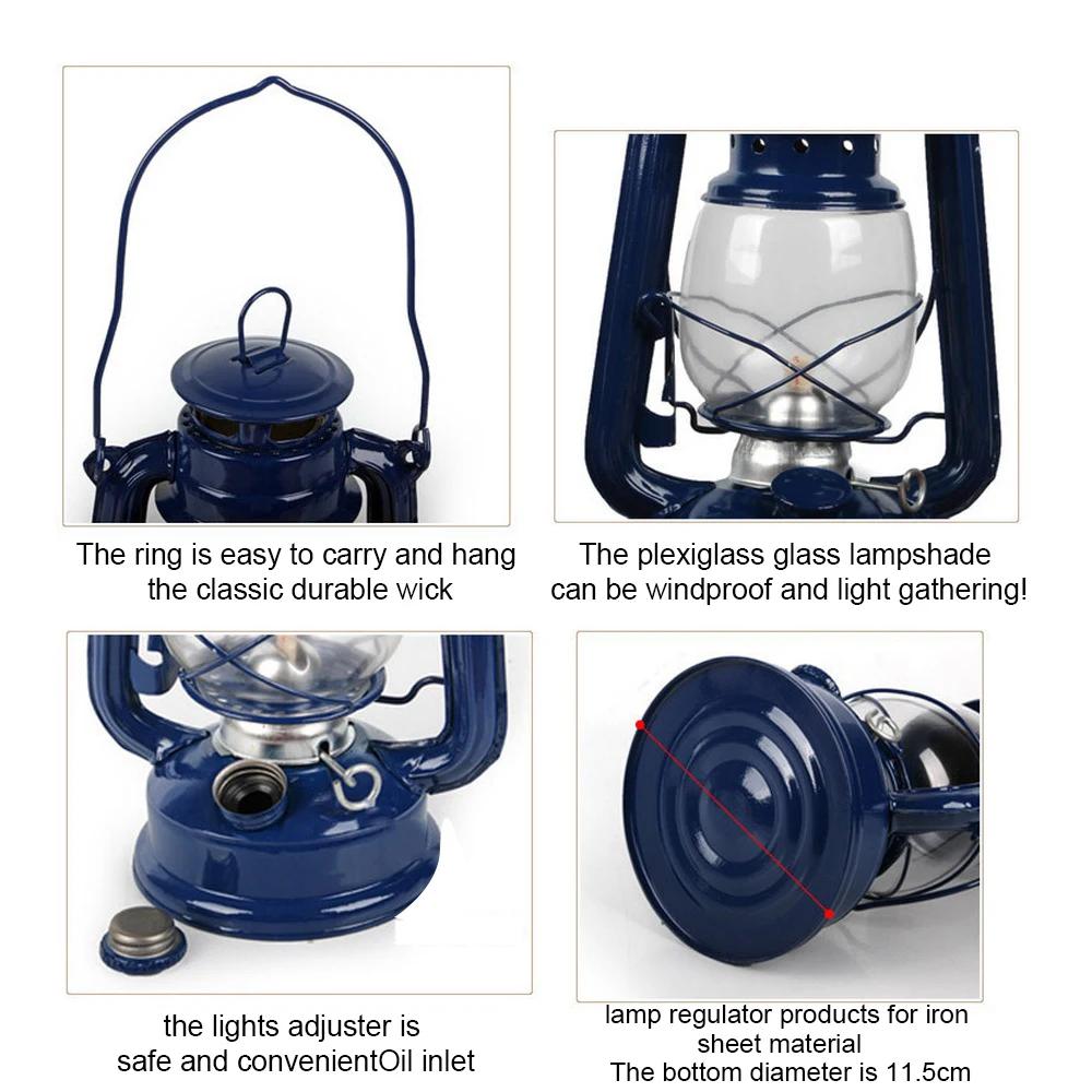 25cm Retro Classic Kerosene Lamp 4 Colors Kerosene Lanterns Kerosene Lanterns Wick Portable Lights Portable Lights Adornment